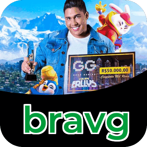 Interface do aplicativo bravg mostrando jogos disponíveis no iOS e Android